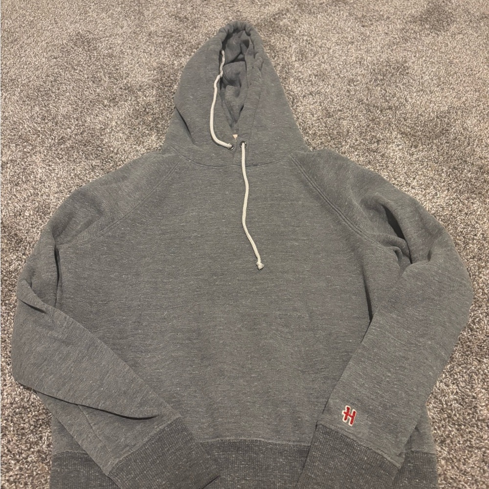 HOMAGE Gray Pullover Hoodie with Contrast Drawstring